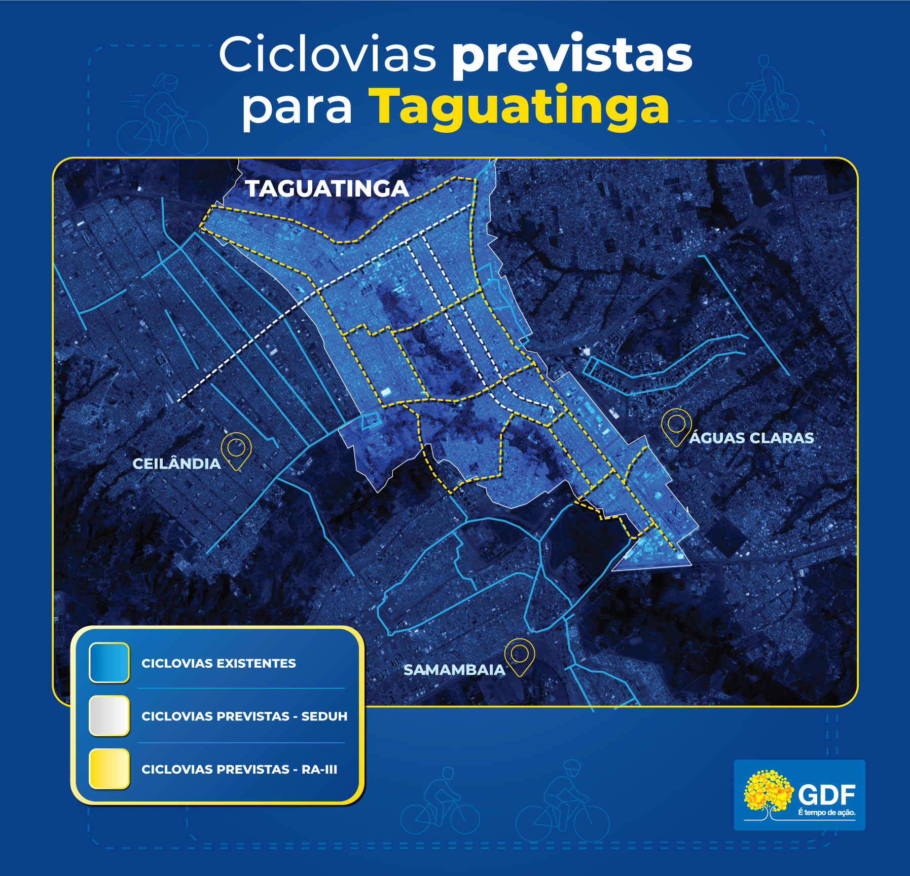 Ciclovia de 44 km em Taguatinga