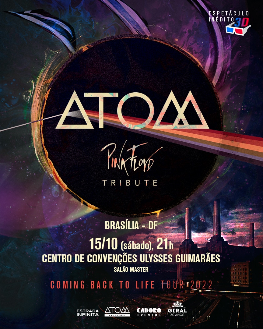 ATOM PINK FLOYD PELA PRIMEIRA VEZ EM BRASÍLIA COM “COMING BACK TO LIFE”