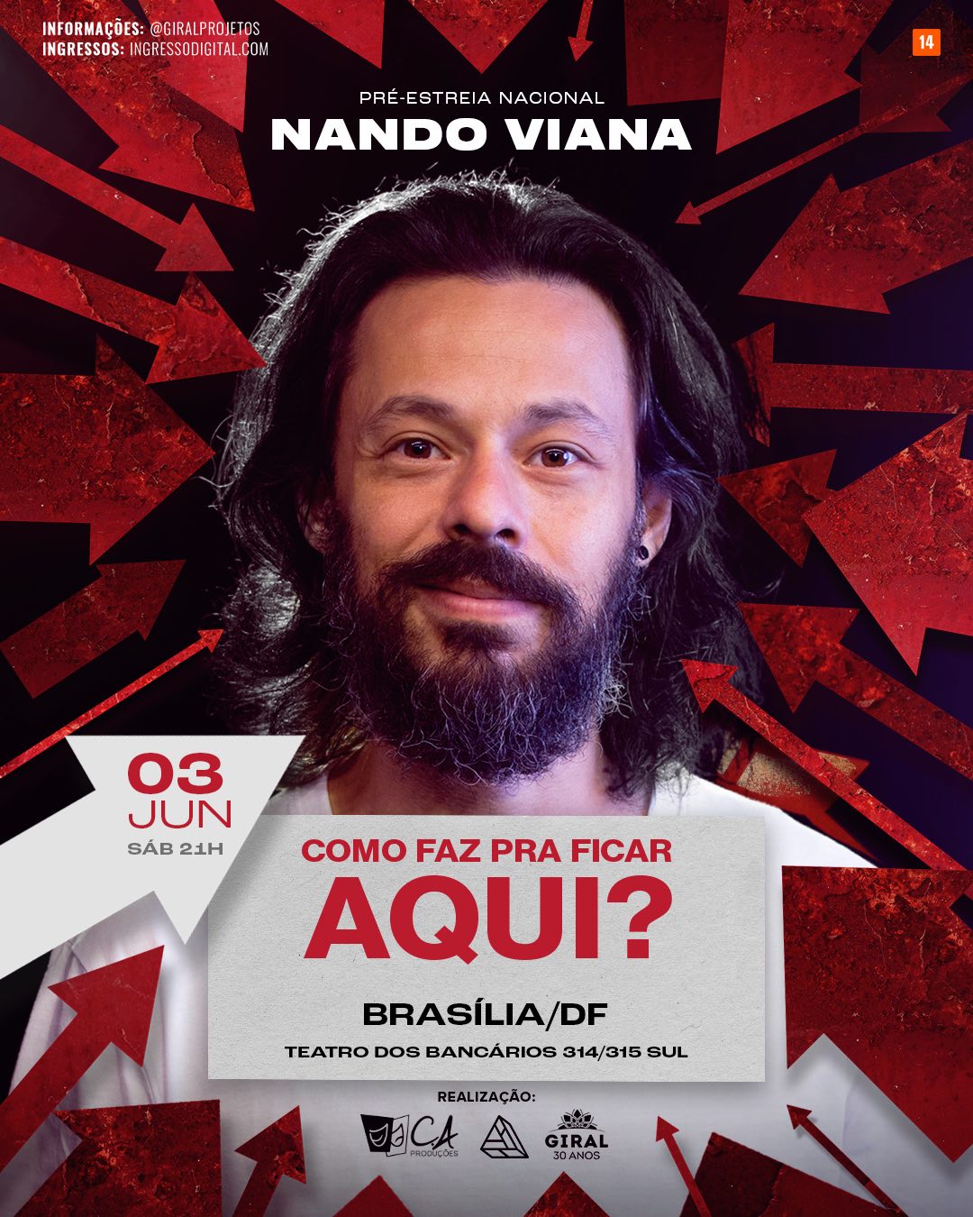 Nando Viana com show inédito em Brasília!