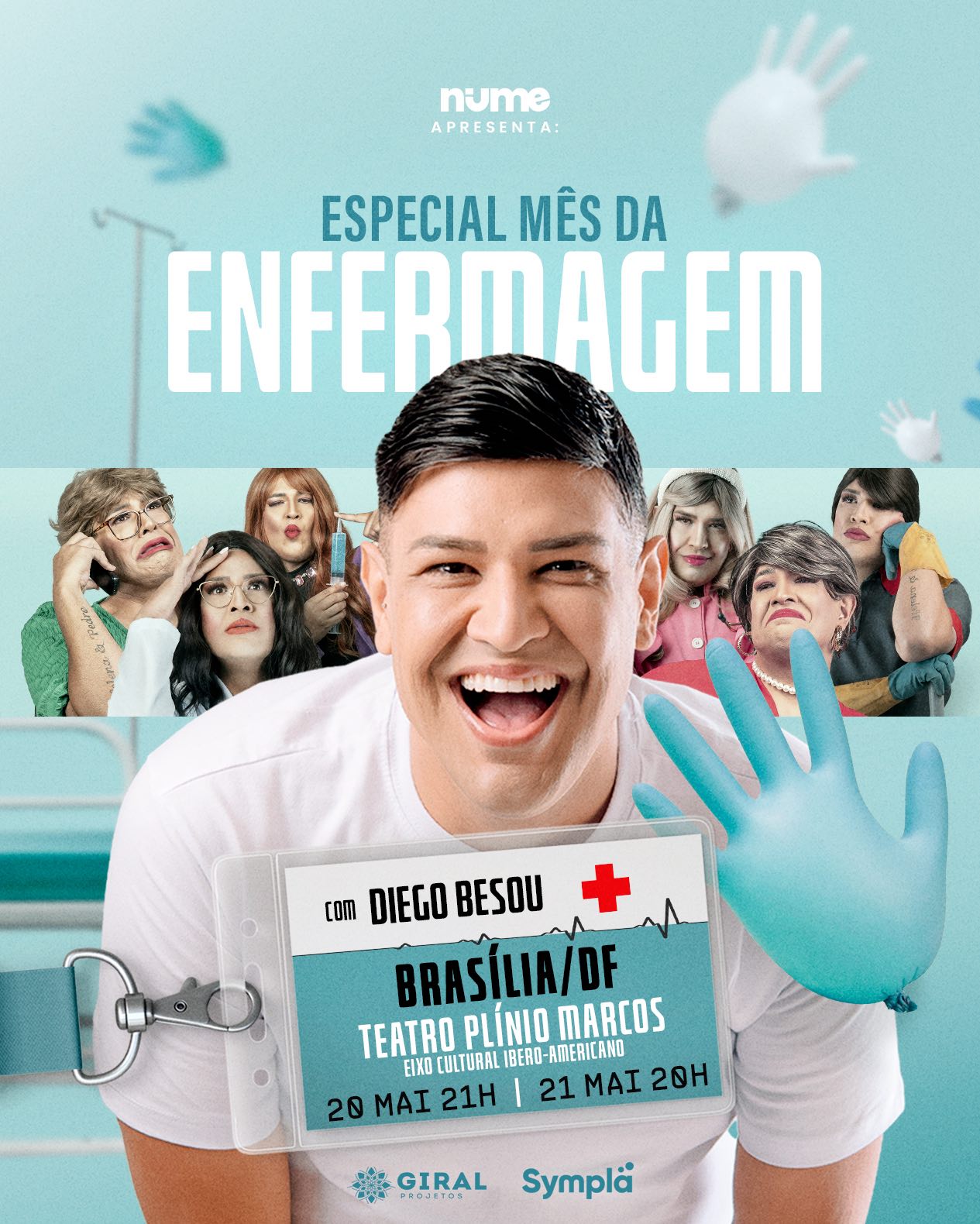 Diego Besou com espetáculo em Brasília (Especial mês da enfermagem)