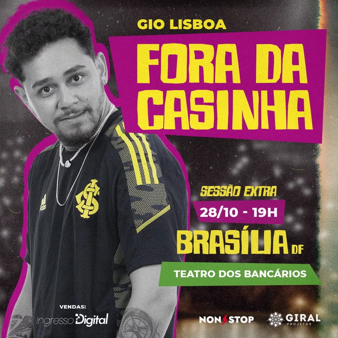 Gio Lisboa com show inédito em Brasília!