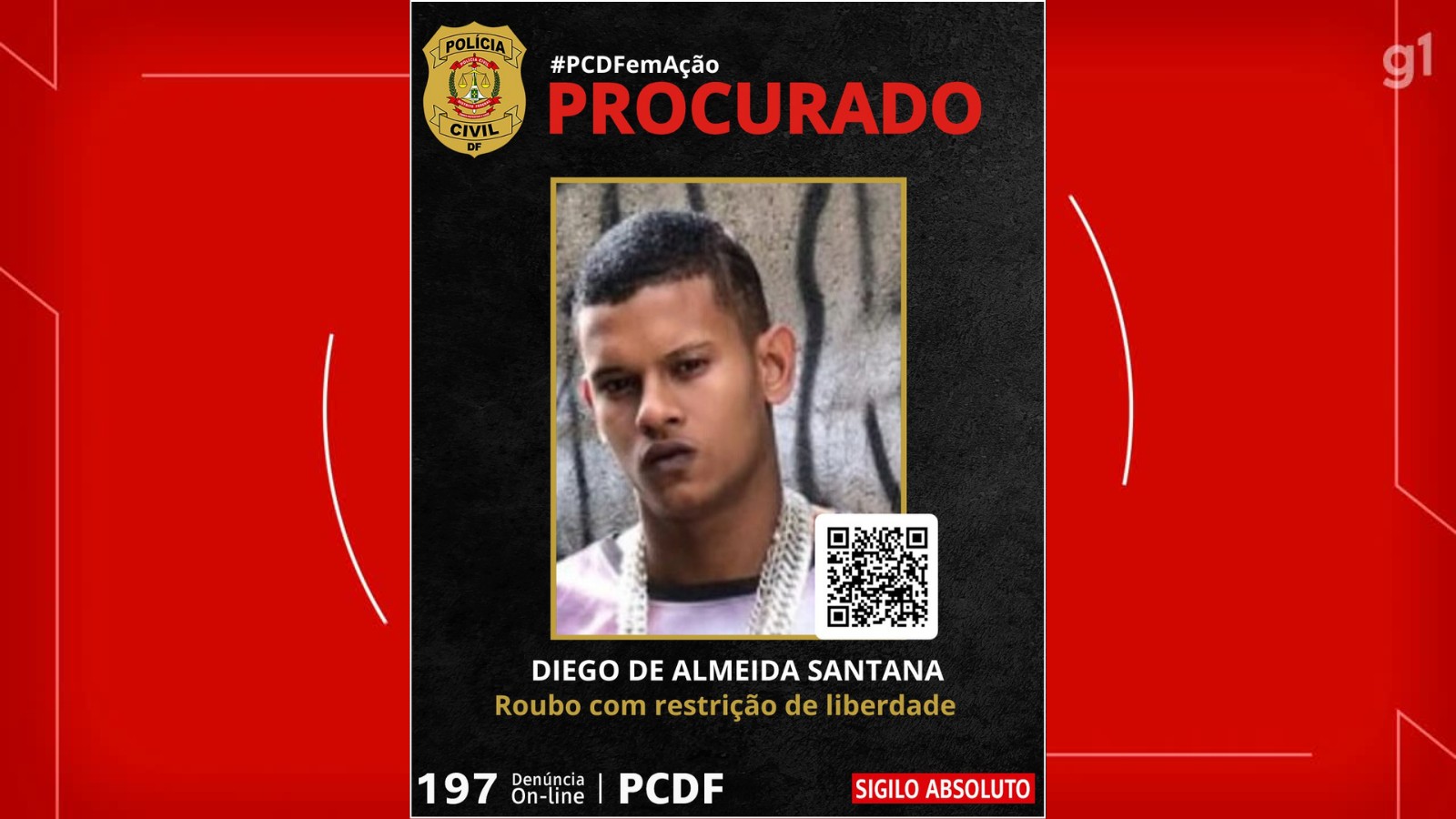 Polícia divulga imagem de suspeito foragido de sequestro relâmpago na Asa Norte Polícia divulga imagem de suspeito foragido de sequestro relâmpago na Asa Norte